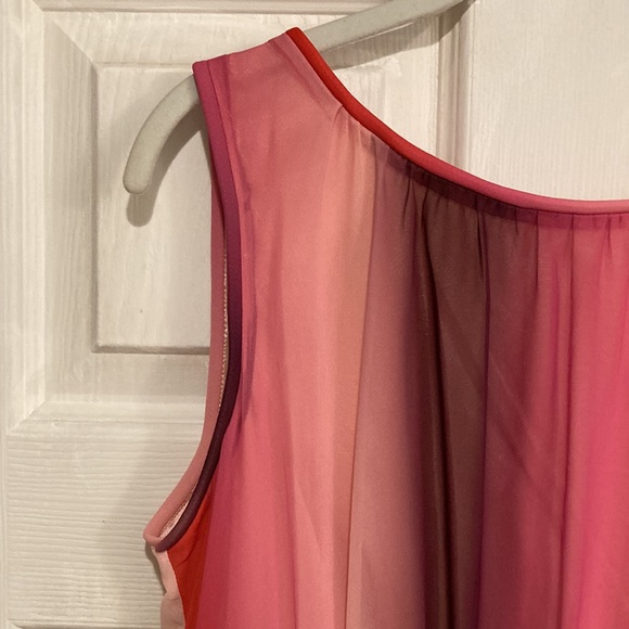 Boden Maria Ombre Chiffon Dress | Size 10. Pinks and Orange hues. - Picture 6 of 12